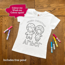 Personalised Christmas Colouring T-Shirt - Gingerbread