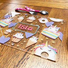 Personalised Children's Placemat - Unicorn Snacks