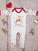 Personalised First Christmas Reindeer Sleepsuit