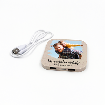Personalised Dual Wireless and USB phone charger - great for fathers day