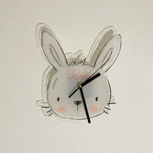 Personalised Rabbit Childrens Wall Clock