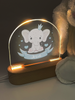 Personalised Blue Elephant Kids Night Light