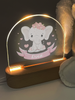Personalised Pink Elephant Kids Night Light
