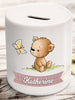 Personalised teddy bear money box