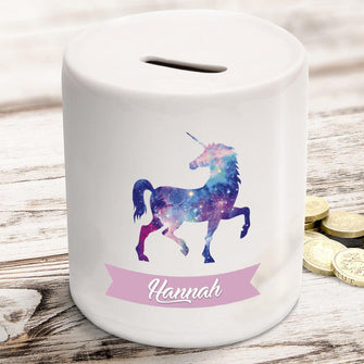 Personalised Unicorn Money Box