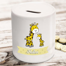 Personalised giraffe money box