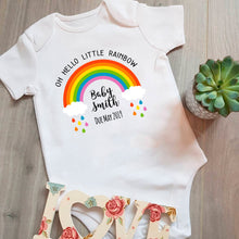 Personalised Rainbow Baby Bodysuit