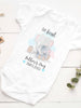Our First Father's Day Elephant Personalised Baby Vest