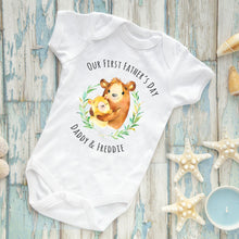 First Father's Day Bears Personalised Baby Vest
