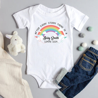 Personalised Rainbow Baby Pregnancy Announcement