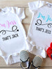 Personalised Twins Baby Vest (2 pack) with Arrows