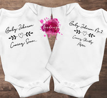 Personalised Twins Pregnancy Announcement