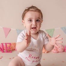 Personalised 1st Birthday Bodysuit Pink Cupcake