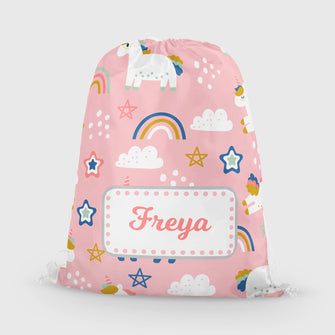 Personalised PE / swim bag - Unicorns & Rainbows