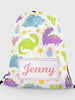 Personalised PE / swim bag - Girl Dinosaur