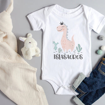 Personalised Dinosaur Baby Vest