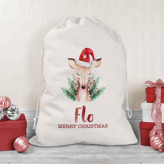 Personalised Christmas Sack - Reindeer