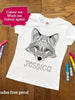 Personalised Fox Colouring T-Shirt