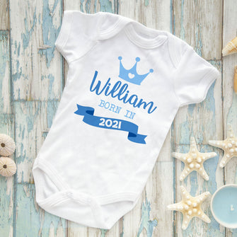 Personalised Baby Name Born in 2021 - Blue