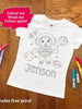 Personalised Space Astronaut Colouring T-Shirt