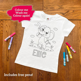 Personalised Elephant Colouring T-Shirt