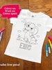 Personalised Elephant Colouring T-Shirt