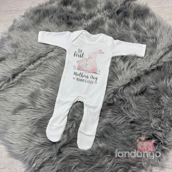 First Mothers Day Personalised Rabbits Sleepsuit