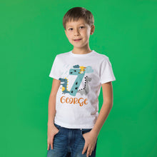 Personalised Dinosaur Birthday T-Shirt - 7th Birthday