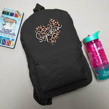 Personalised Leopard Print Backpack