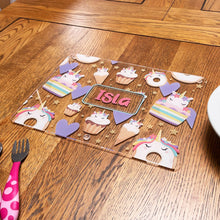 Personalised Children's Placemat - Unicorn Snacks