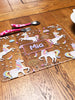 Personalised Children's Placemat - Unicorns and Rainbows
