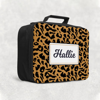 Personalised Lunch Bag - Leopard Print