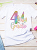 Personalised unicorn birthday t-shirt - rainbow glitter effect