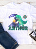 Personalised Space Dinosaur Birthday T-Shirt