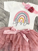 Baby Girls First Birthday Outfit (Vest & Tutu)