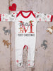Personalised First Christmas Initial Sleepsuit