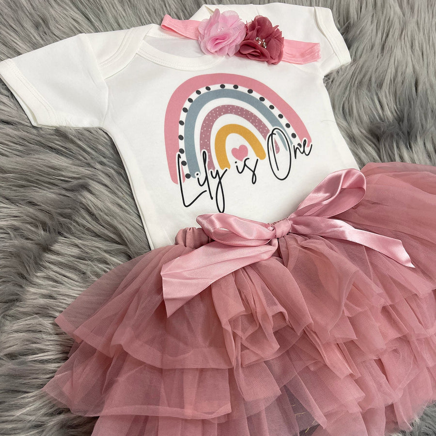 Baby Girls First Birthday Outfit Vest Tutu Fandango UK