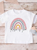 Personalised rainbow birthday t-shirt