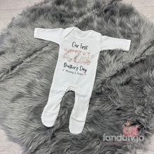 Our first Mother's Day personalised elephant sleepsuit