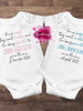 Personalised big sister / big brother sibling announcement baby vest with due date