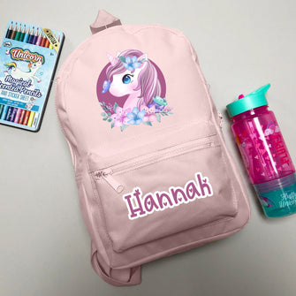 Personalised Unicorn Butterfly Backpack