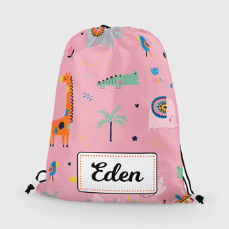 Personalised PE / swim bag - bright safari