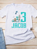 Personalised robot birthday t-shirt