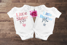 Little brother / little sister baby vest