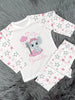 Personalised 1st birthday elephant pyjamas - pink sleeves