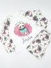 Personalised 1st birthday panda ballerina pyjamas - themed sleeves