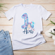 Personalised mermaid birthday t-shirt