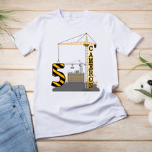 Personalised Construction Birthday T-Shirt