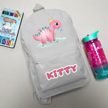 Personalised Girl Dinosaur Backpack