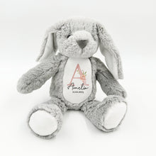 Personalised Bunny Rabbit, New Baby Gift, Personalised Plush Soft Toy, Any Name Teddy, Cuddly Toy, Girls and Boys Teddy Baby Shower Gift